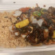 295. Beef Green Pepper In Black Bean Sauce and Fried Rice In the Tray士召牛 炒饭
